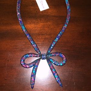 Betsey Johnson “Dark Shadows” Mesh Bow Necklace